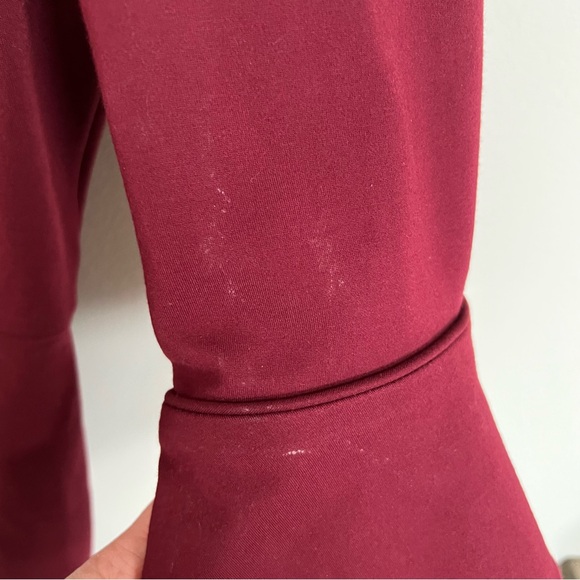 Women’s J. Crew Maroon 3/4 Sleeve Dress - Size 10 - Picture 8 of 9
